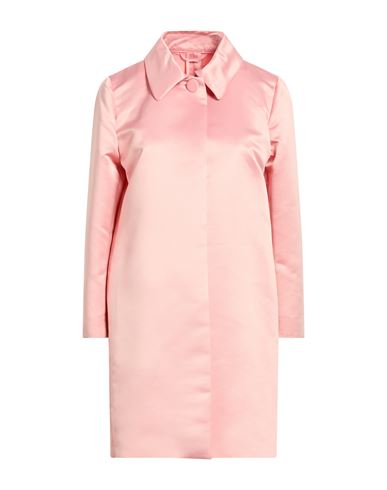 Woman Overcoat & Trench Coat Pink Size 4 Polyester