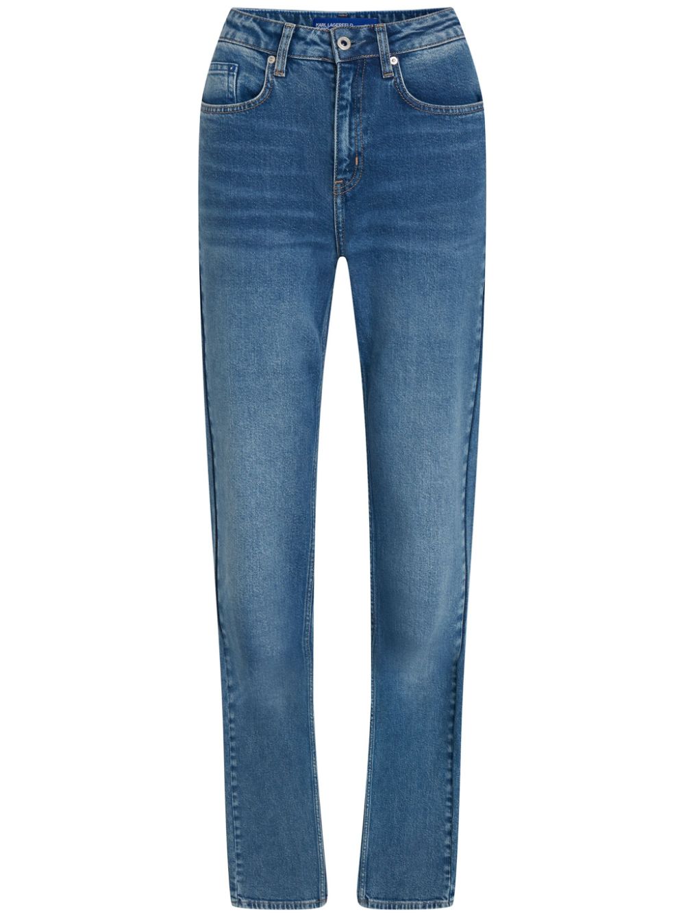 Logo-patch straight jeans - Blue