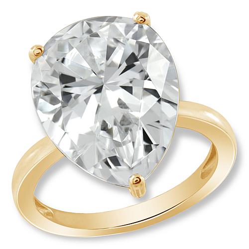 ™ 19.45ctw Pear Cut Solitaire Ring