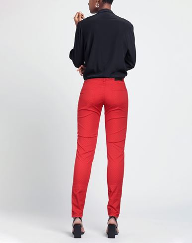 Woman Pants Red Size 32 Cotton, Elastane