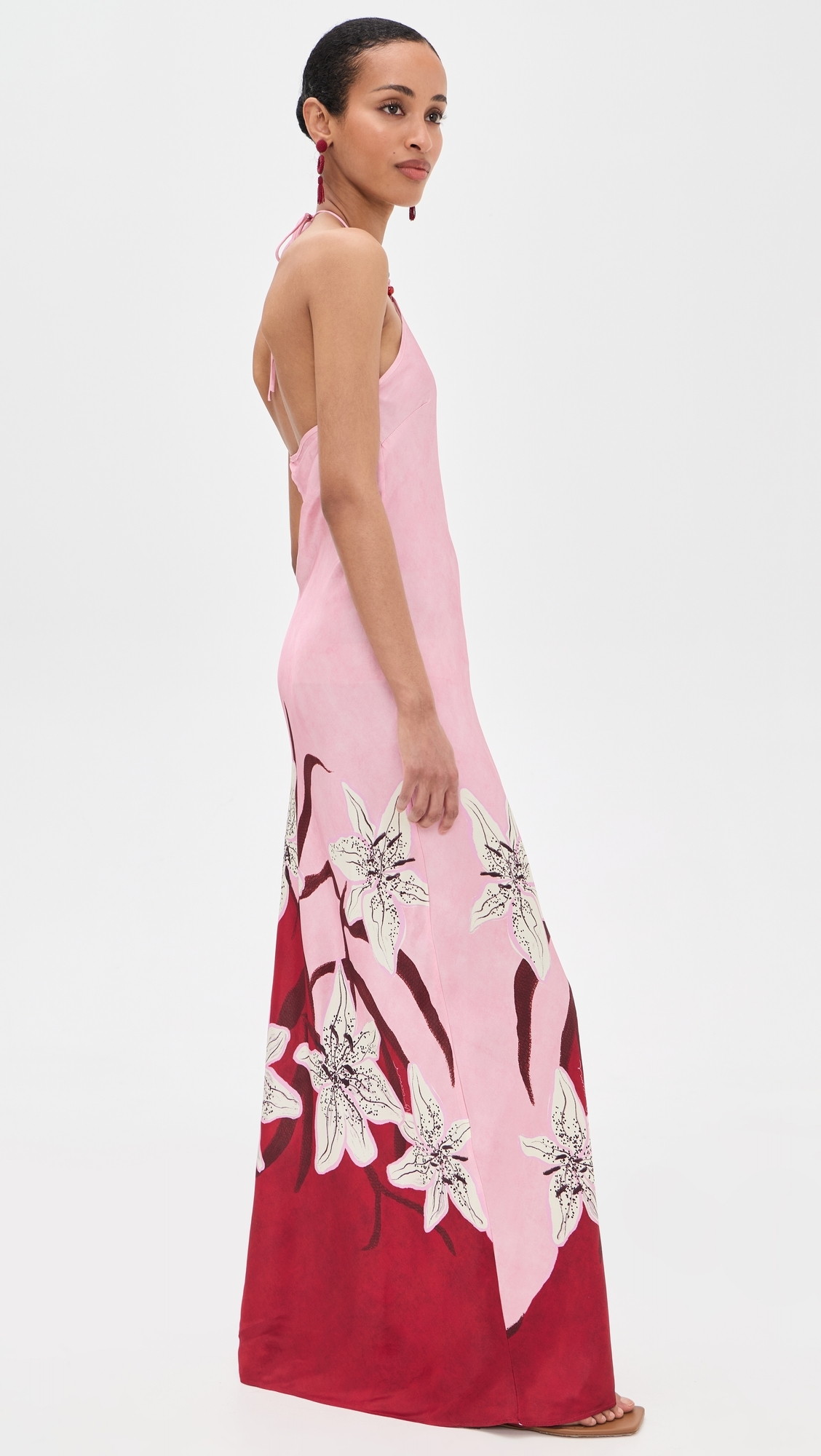 Tallulah Satin Halter Dress Liliana