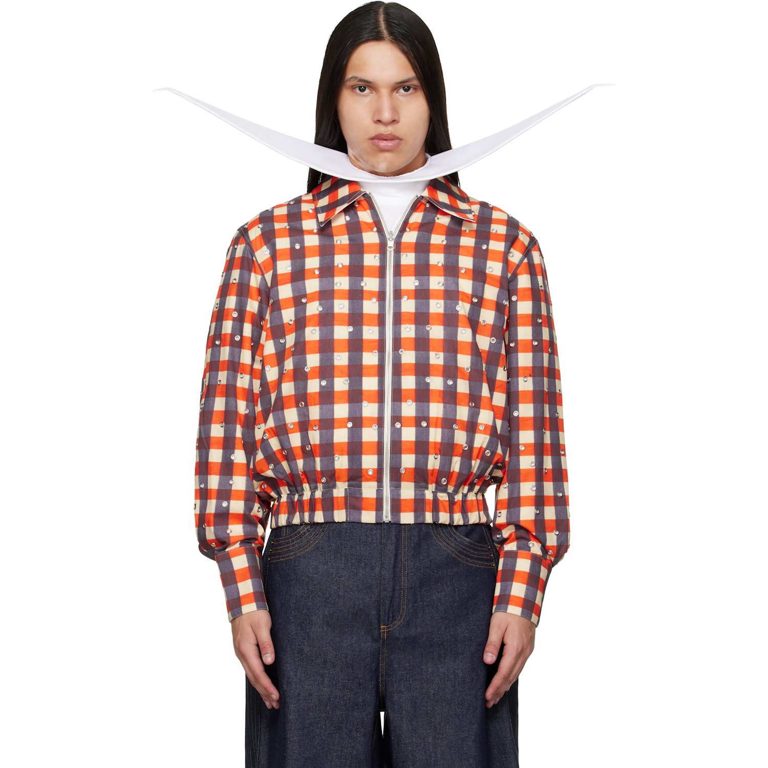 Multicolor Grommet Reversible Jacket