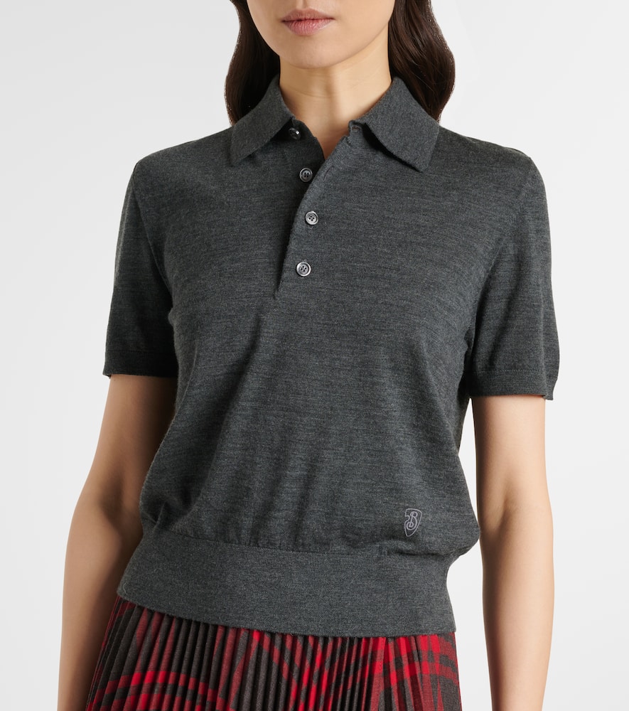 Wool polo shirt