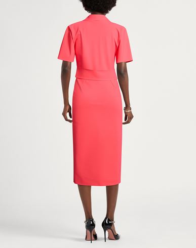 Woman Midi dress Coral Size 6 Polyamide, Elastane