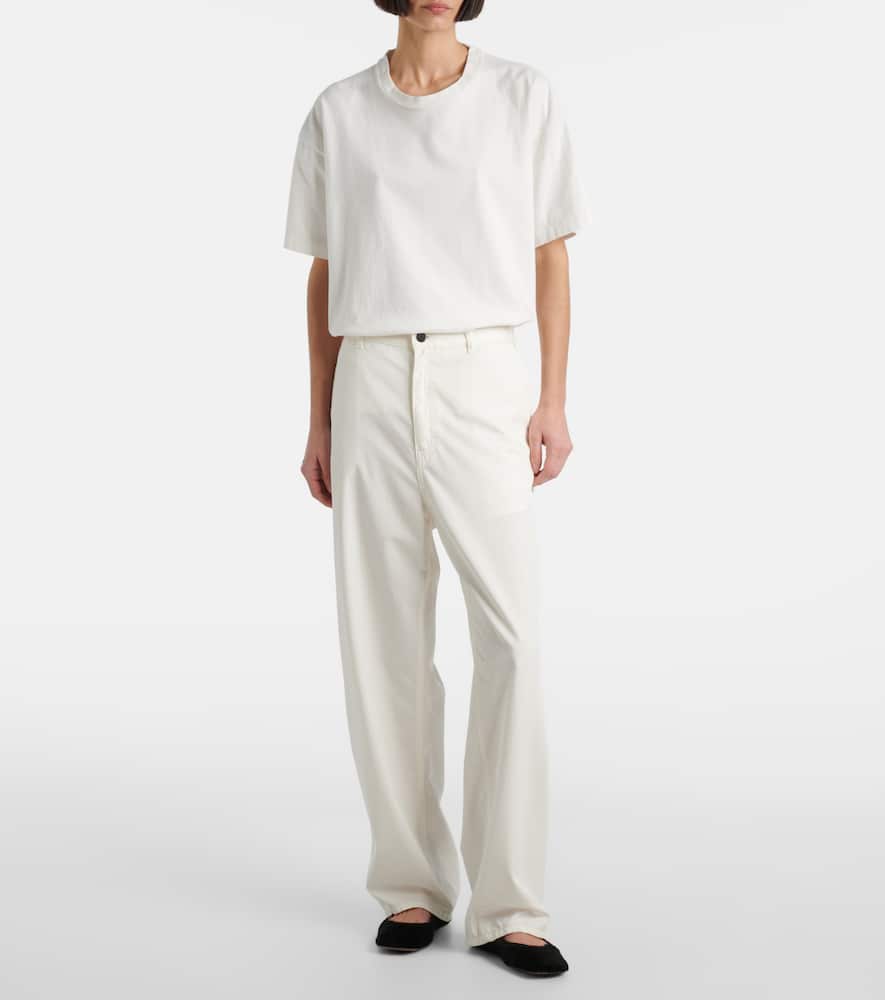 The Row Sharka cotton and cashmere wide-leg pants