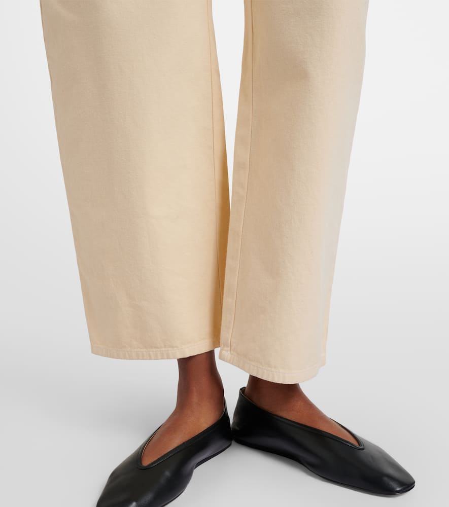 Chloe cotton barrel-leg pants