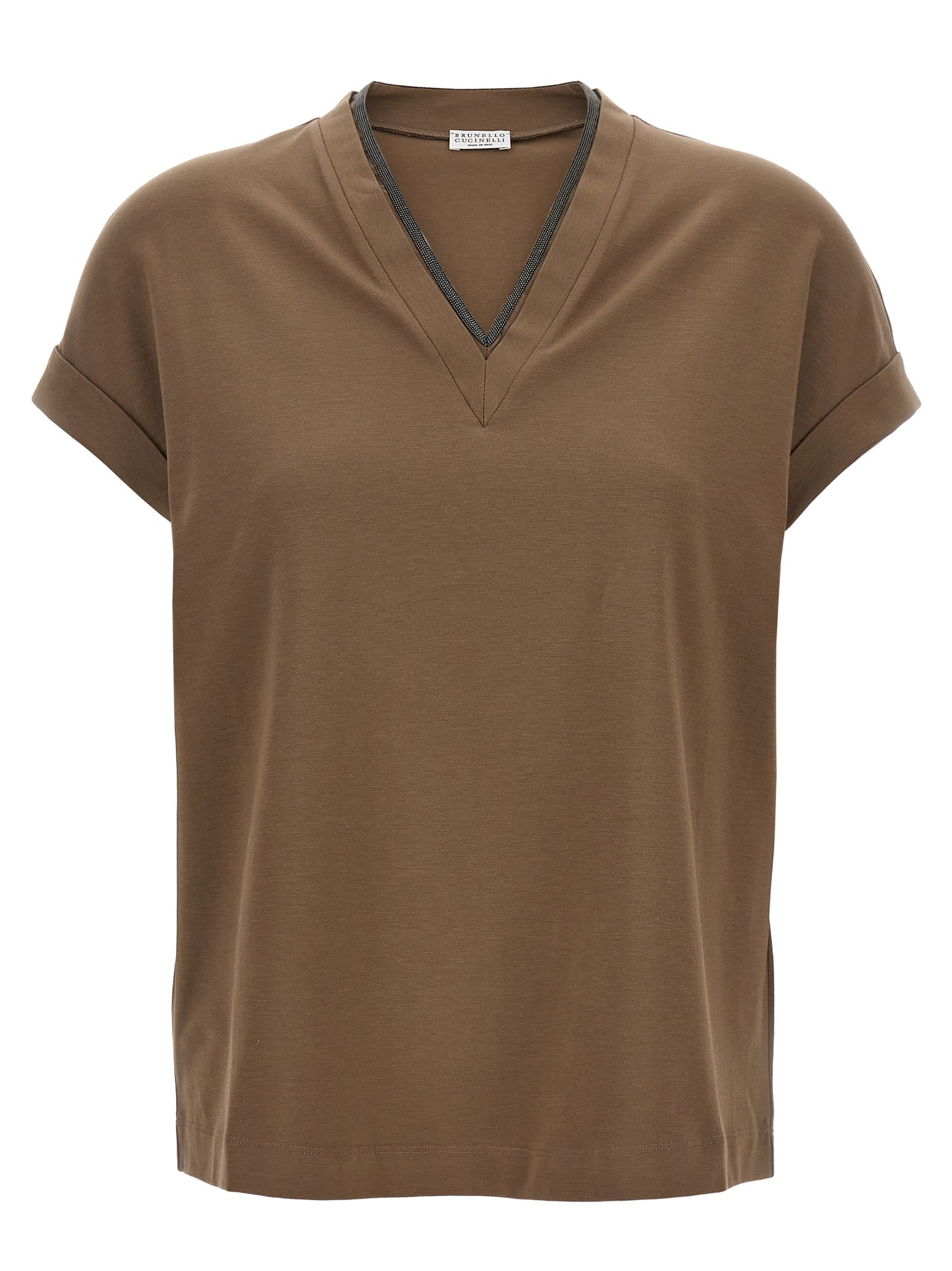 Brunello Cucinelli - Monile T-Shirt Brown