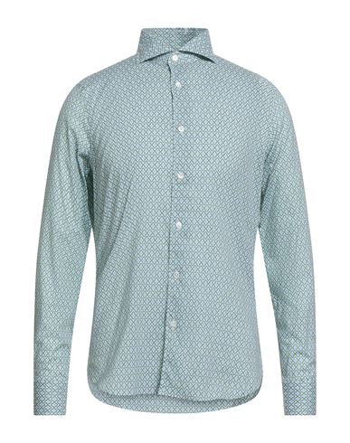 Man Shirt Green Size 15 ½ Cotton, Elastane