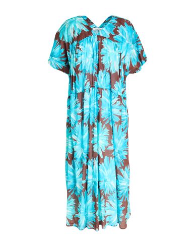 Woman Midi dress Azure Size 8 Cotton