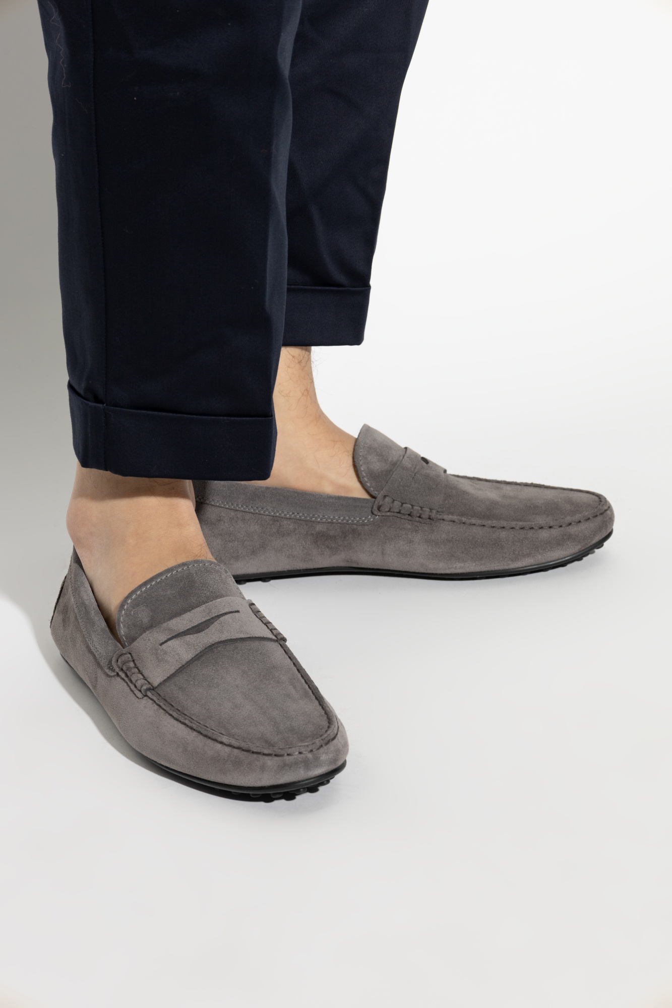 Suede Loafers, Men's, Grey