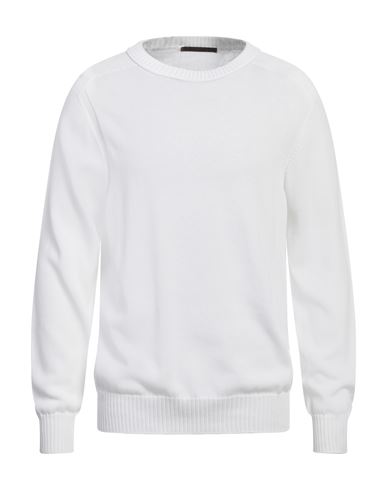 Man Sweater White Size 44 Cotton