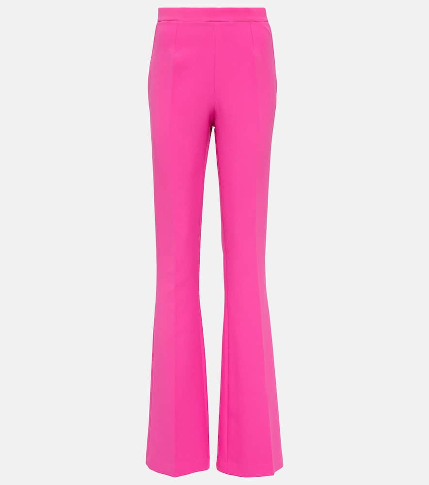Alexa high-rise flared crêpe pants