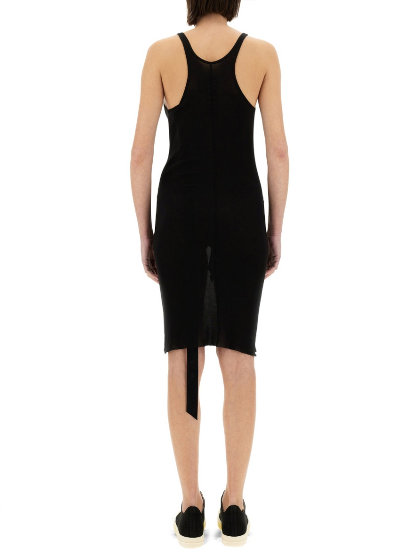 Black Halter Neck Knee Length Dress