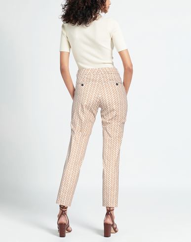 Woman Pants Beige Size 2 Cotton, Elastane