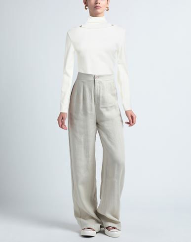 Woman Turtleneck Ivory Size 10 Viscose, Polyamide, Elastic fibres