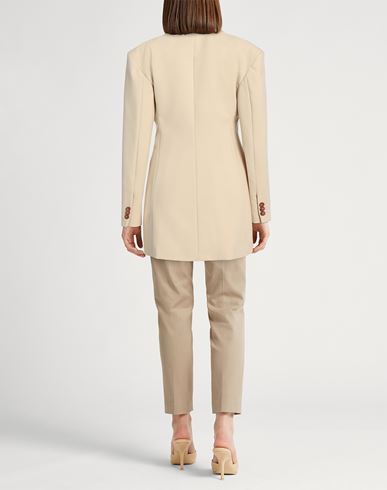 Alysi Chocolat Woman Blazer Beige Size 4 Polyester, Viscose, Elastane