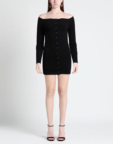 Woman Mini dress Black Size M Polyester, Rayon, Elastane