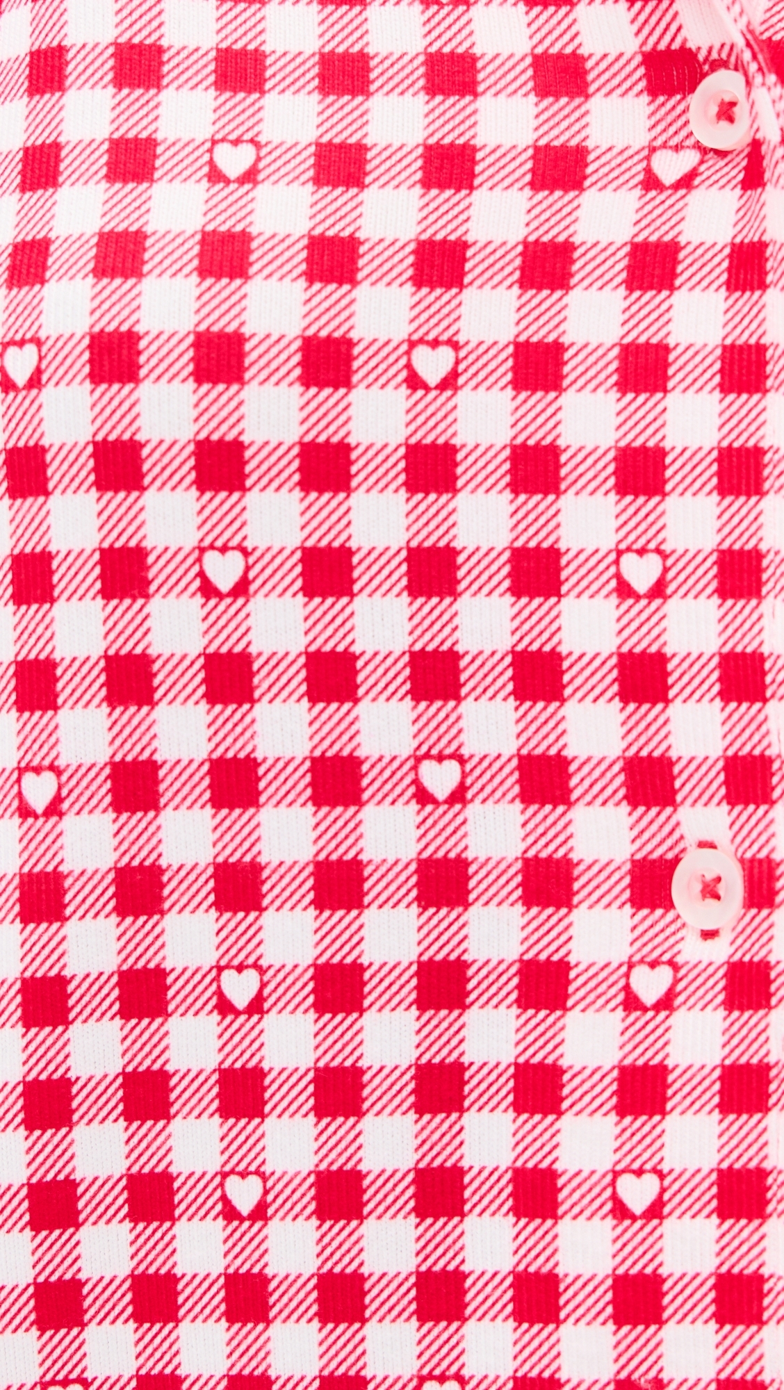 Gingham Pajama Top Kiss Me Red