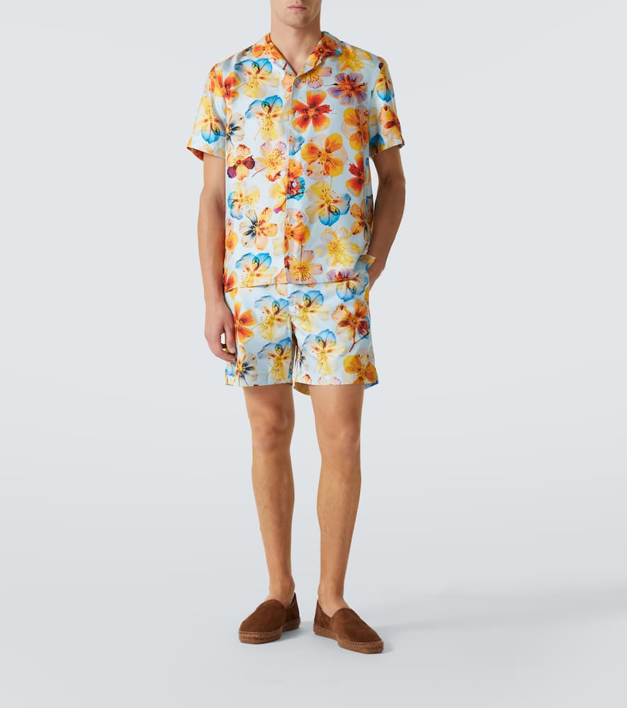 Hibbert floral silk bowling shirt