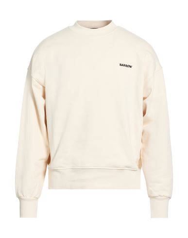 Man Sweatshirt Cream Size L Cotton