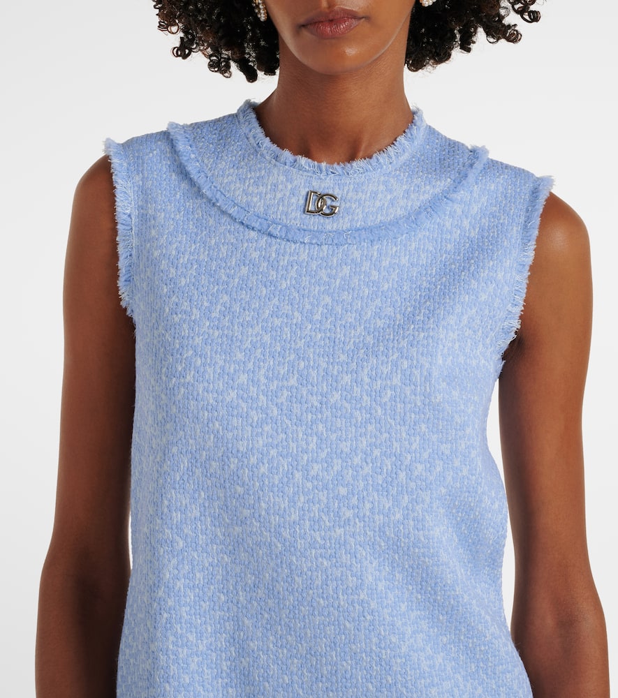 DG wool-blend tweed minidress