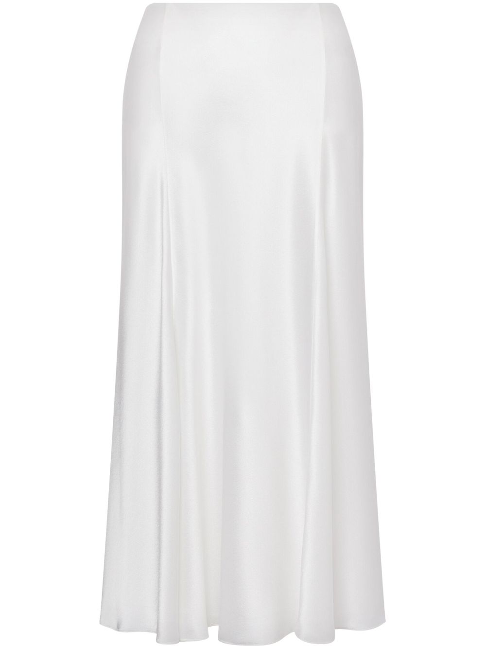 Mid-length straight skirt - White