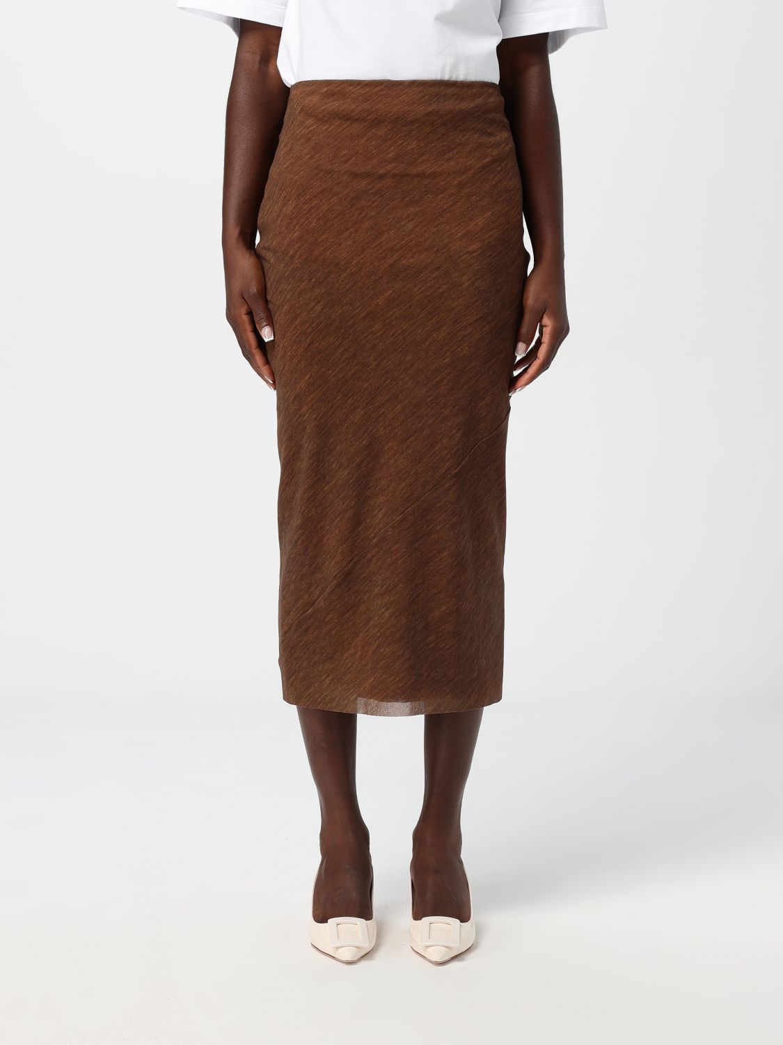 Skirt Woman color Brown