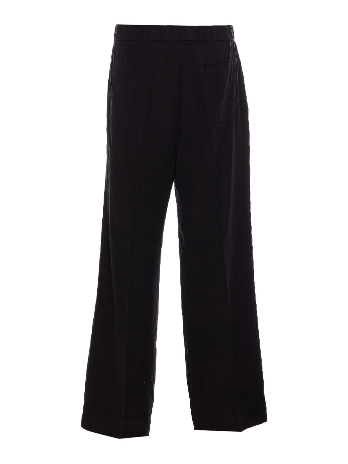 TRUE AVENUE elasticated-waistband trousers - Black
