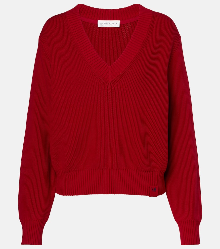 Ribbed-knit cotton and silk-blend sweater