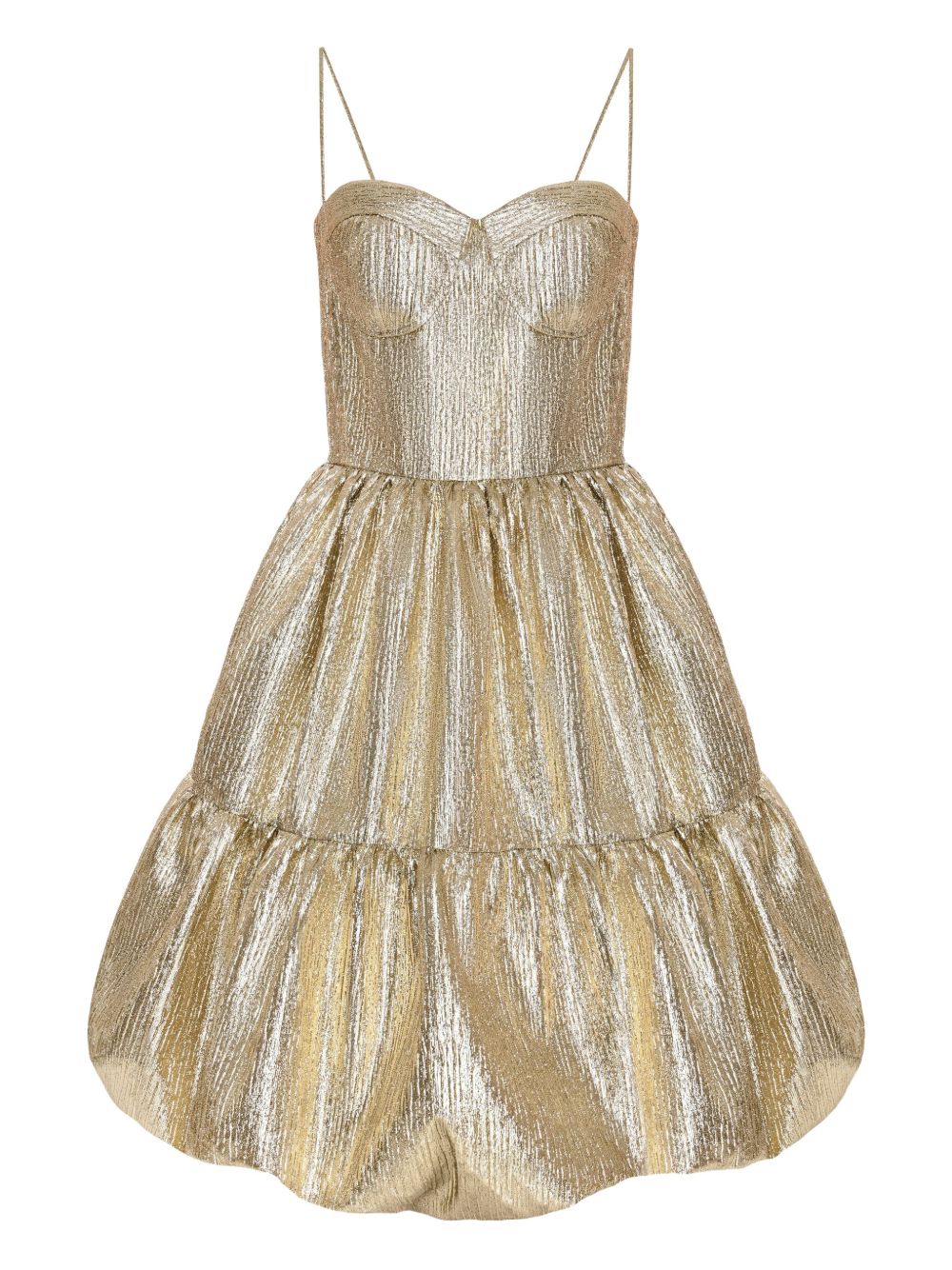 Tiered metallic dress - Gold
