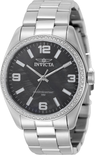 Crystal-Embellished Stainless Steel Watch — Silver