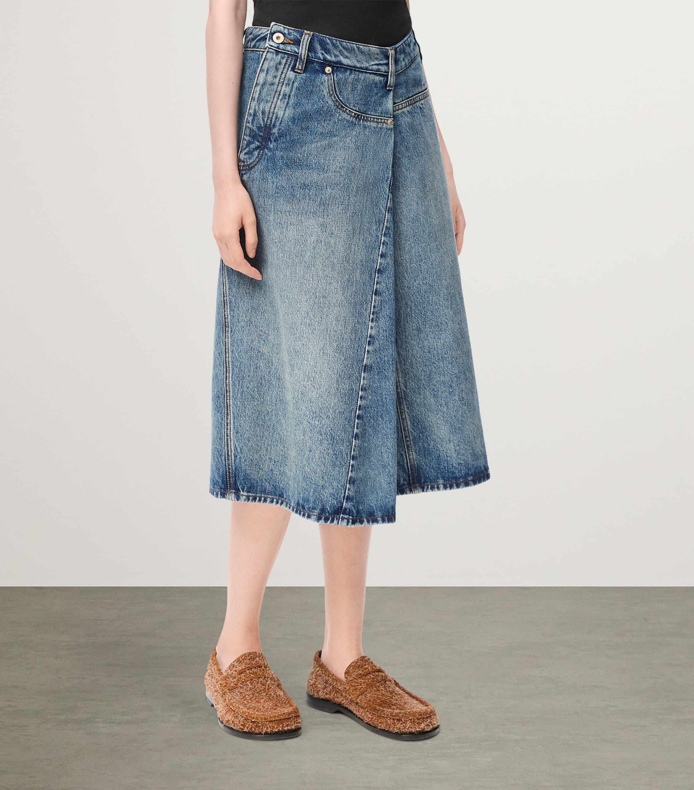 Deconstructed Denim Skirt