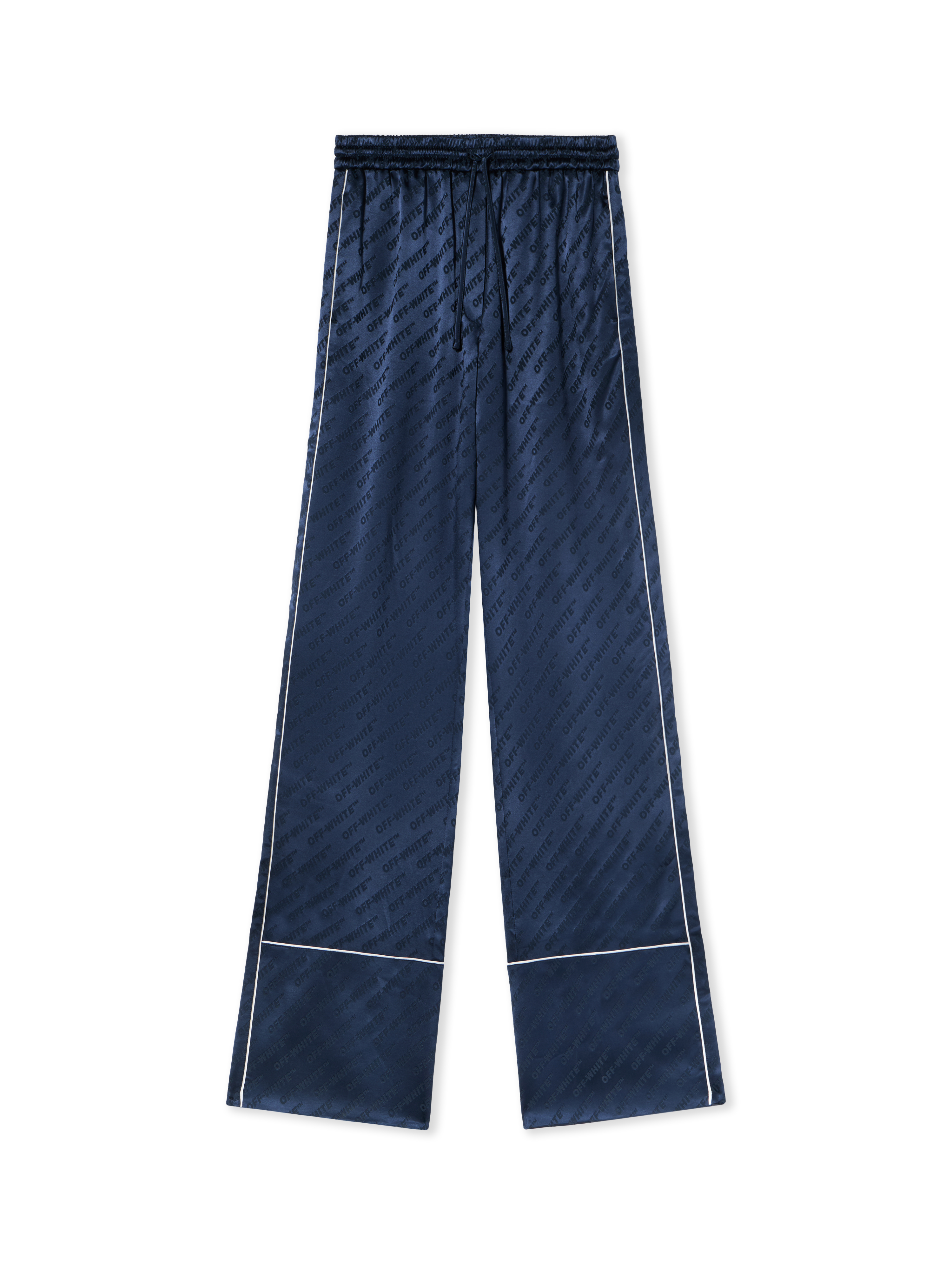 Jacquard Satin Pajama Pants - Female Pants Blue Iris