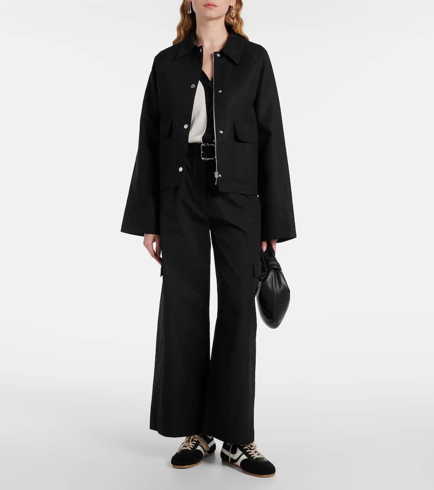 Gloria high-rise cotton cargo pants