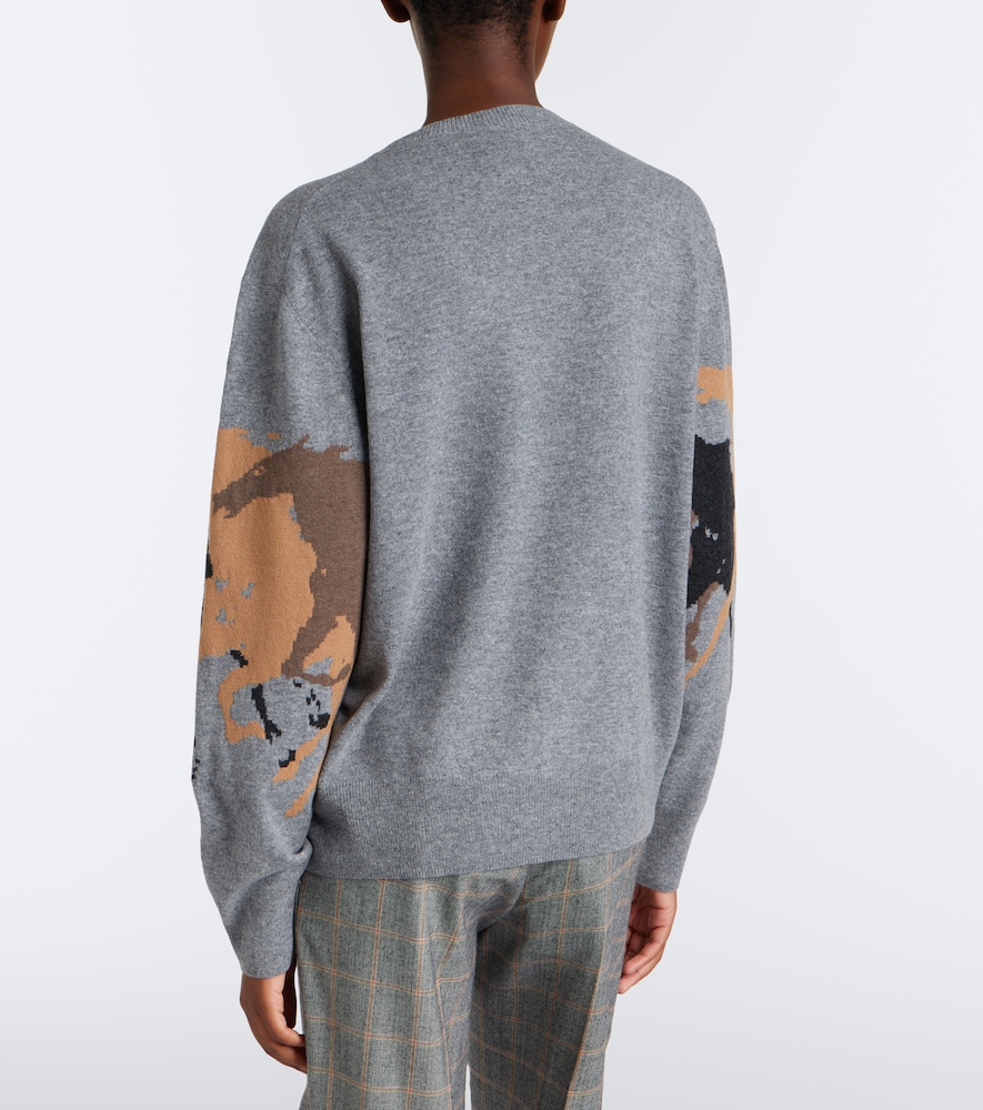 Intarsia virgin wool sweater