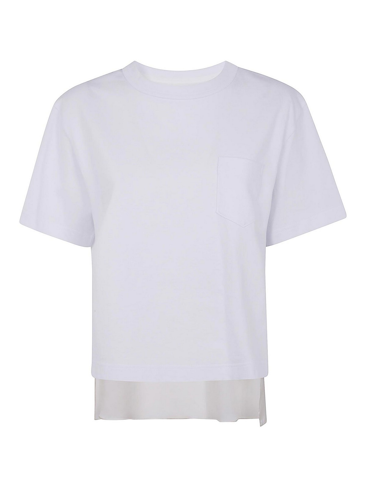 Nylon Twill Mix Cotton T-Shirt