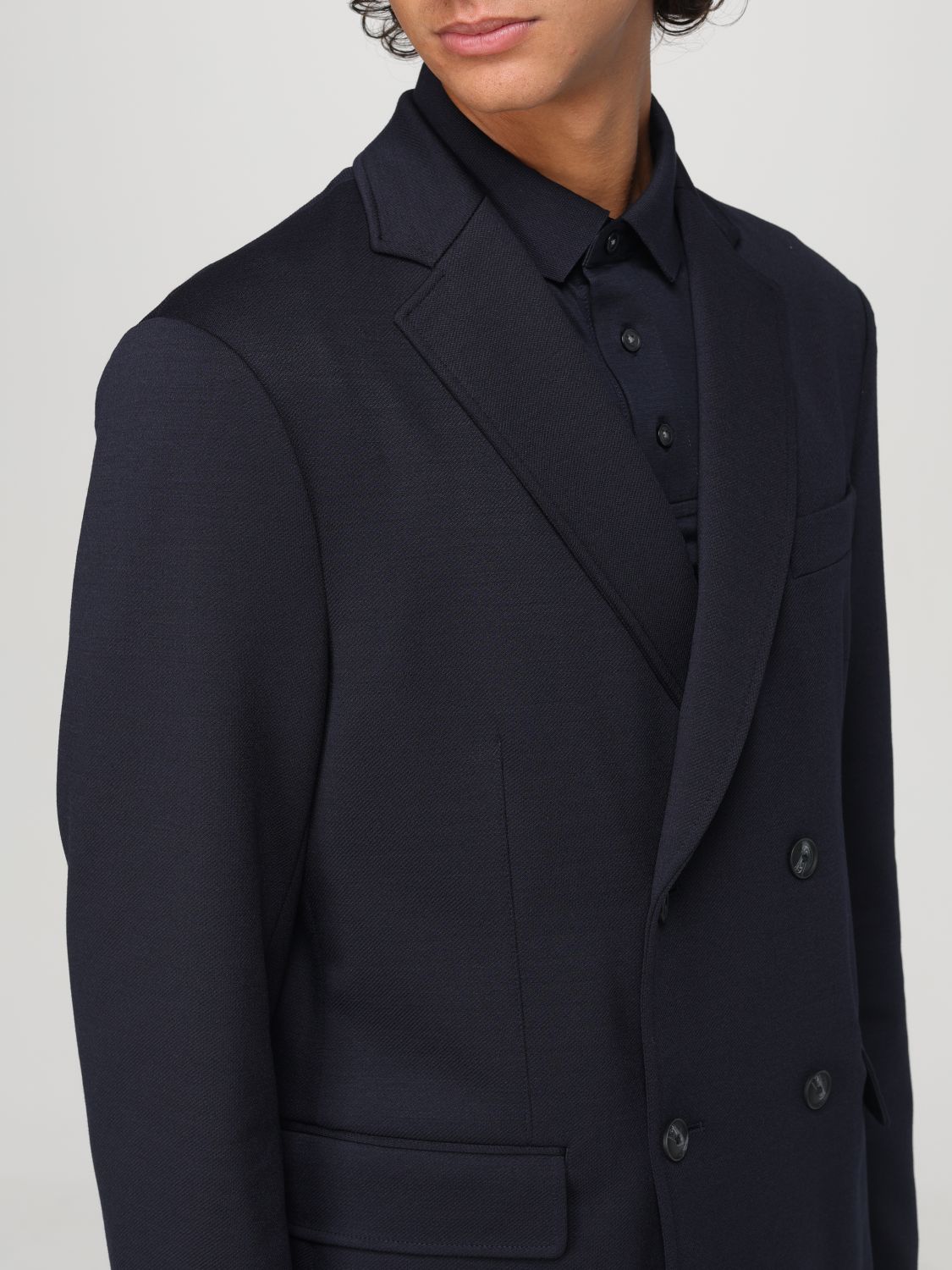 Hooded blazer - Blue