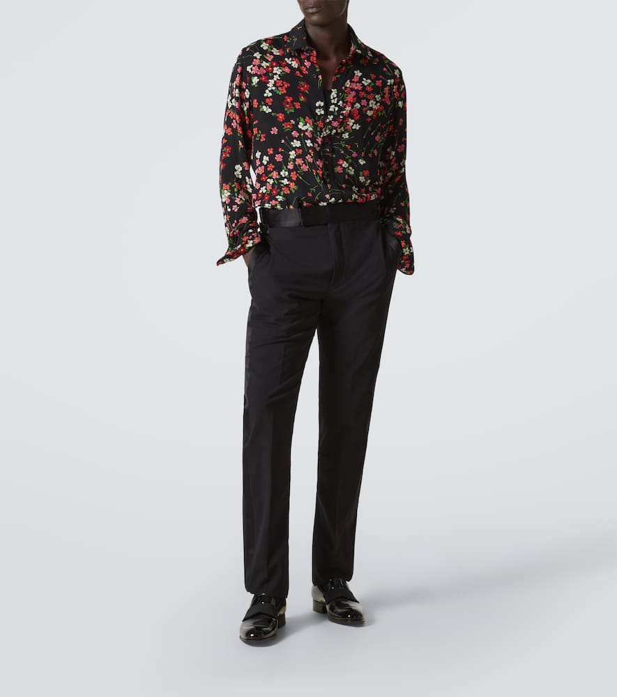 Floral silk shirt