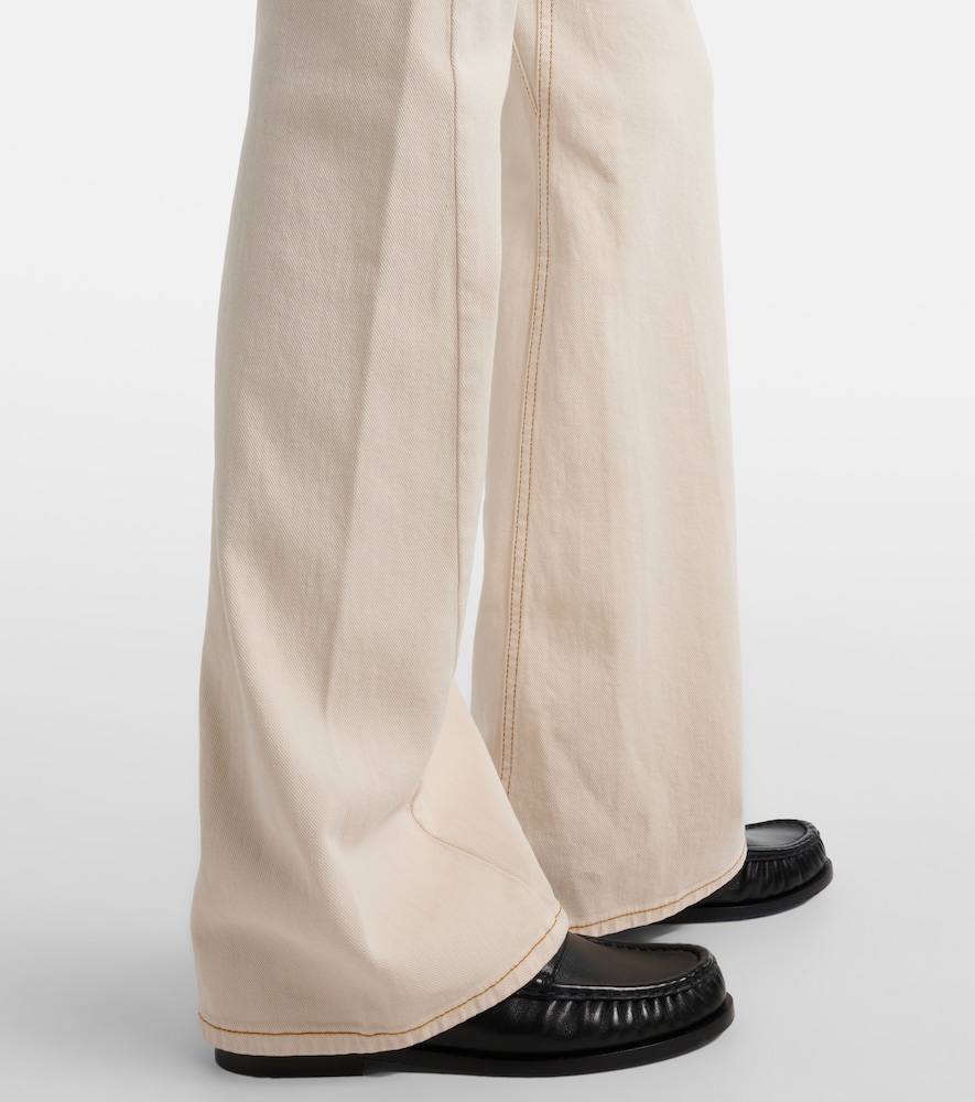 Embroidered flared jeans