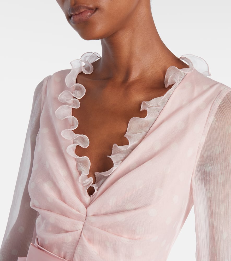 Plus De Pois silk crepon chiffon gown