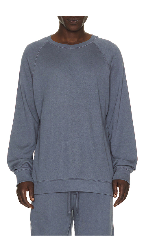Barefoot Dreams French Terry Sweatshirt in Blue. L. Also in S, M, XL/1X