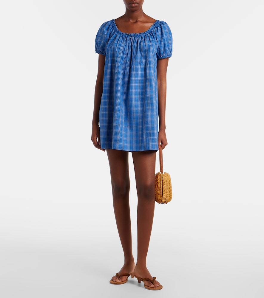 Costa plaid cotton minidress