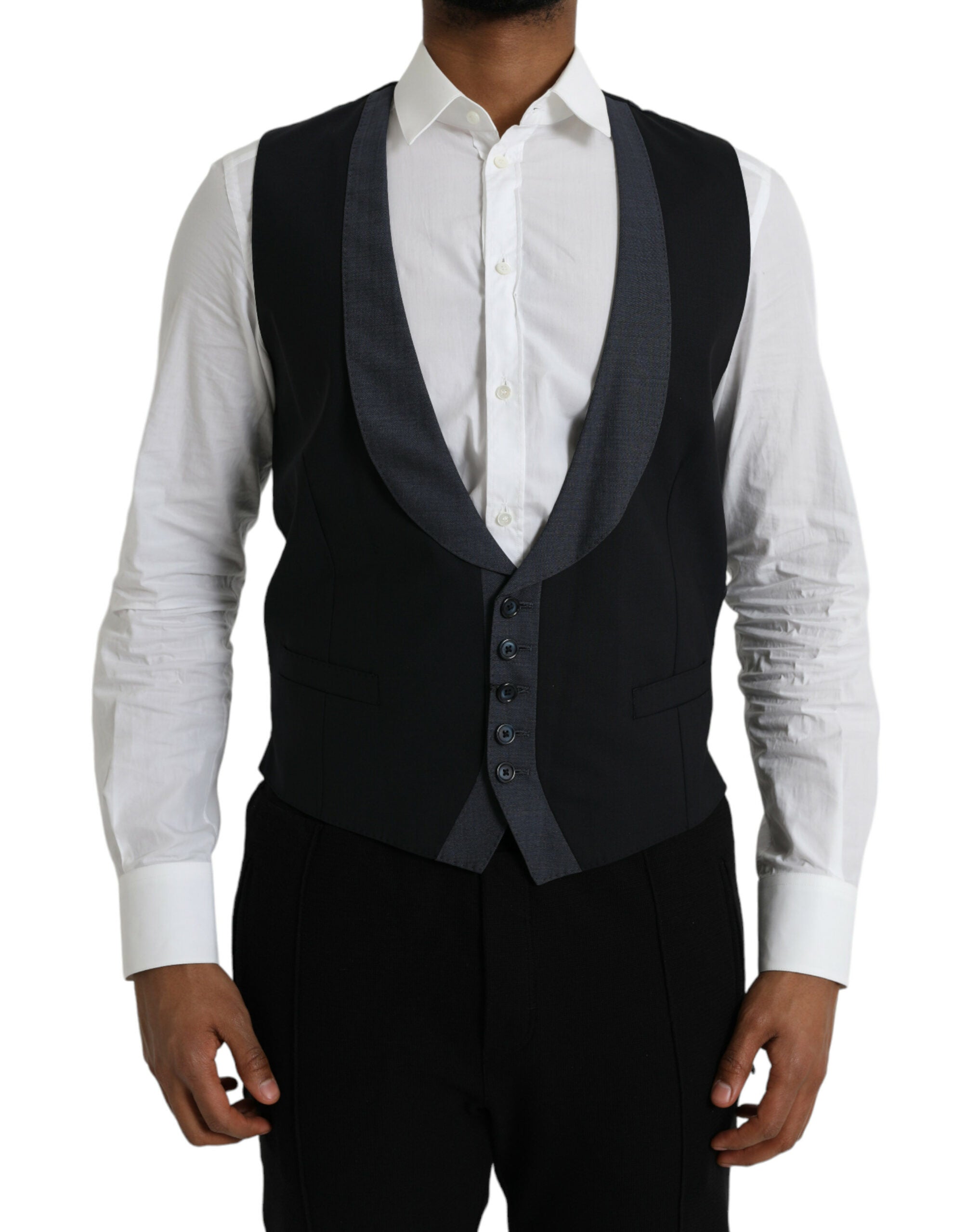 Virgin Wool Vest — Black