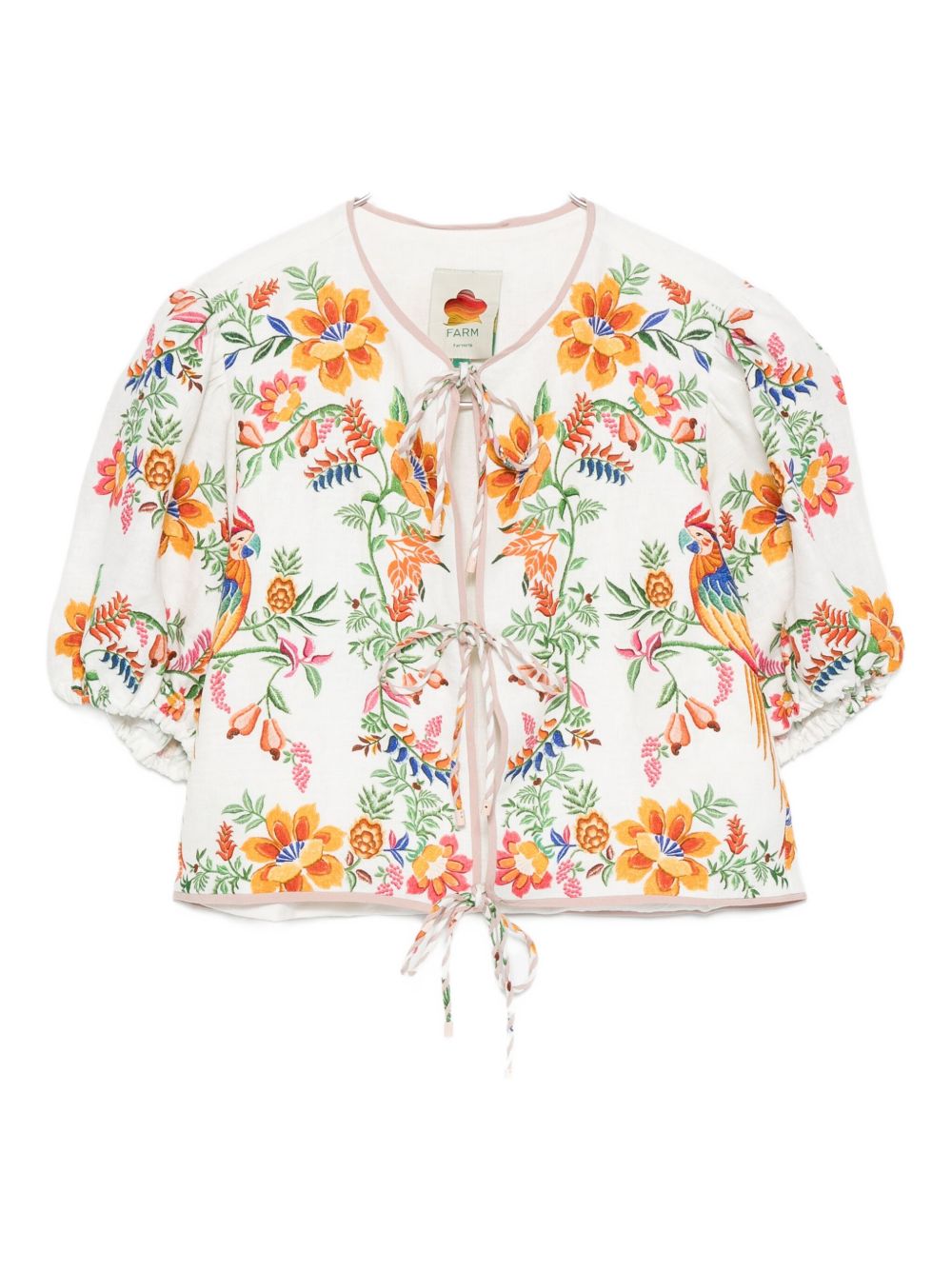 Delicate Forest Scarves blouse - White