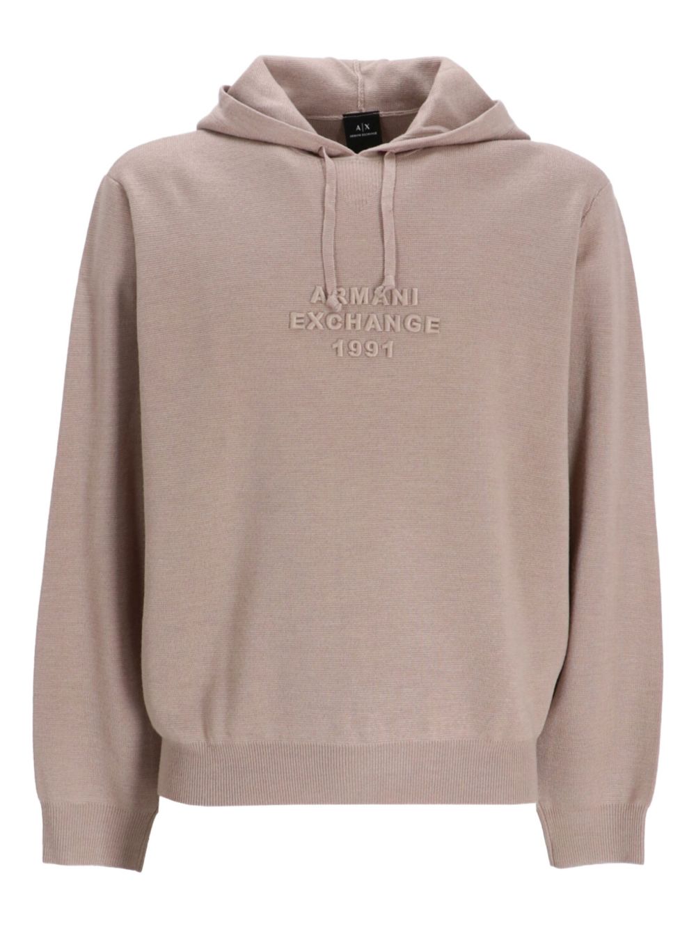 Logo-embossed hoodie - Neutrals