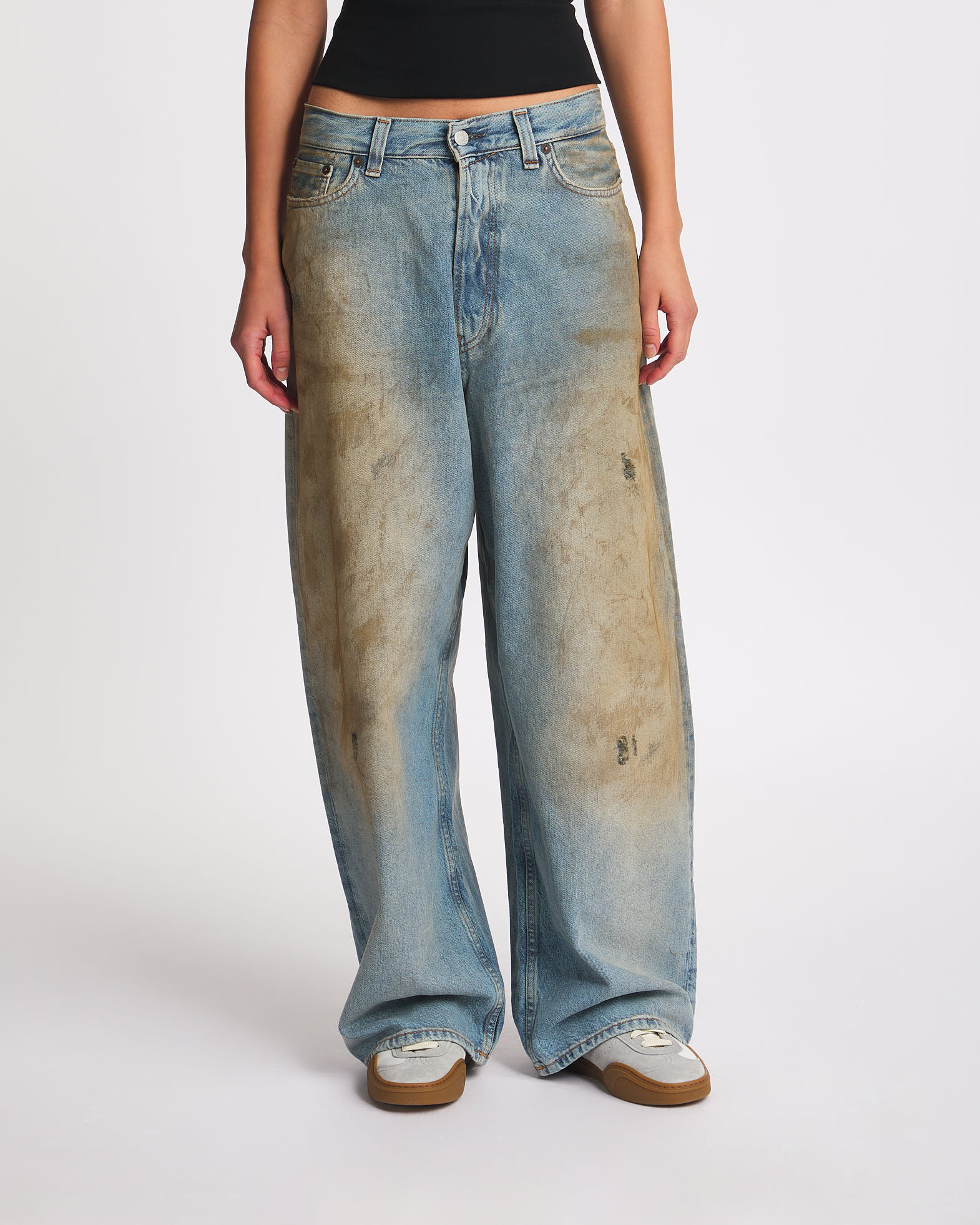 Acne Studios Jeans Loose Fit 2021 Penicillin Garment Dyed Blue W