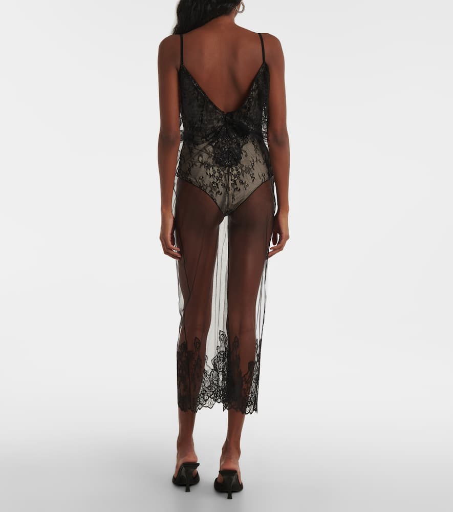 Sheer lace bodysuit