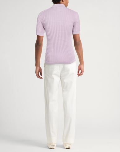 Man Shirt Lilac Size 38 Cotton