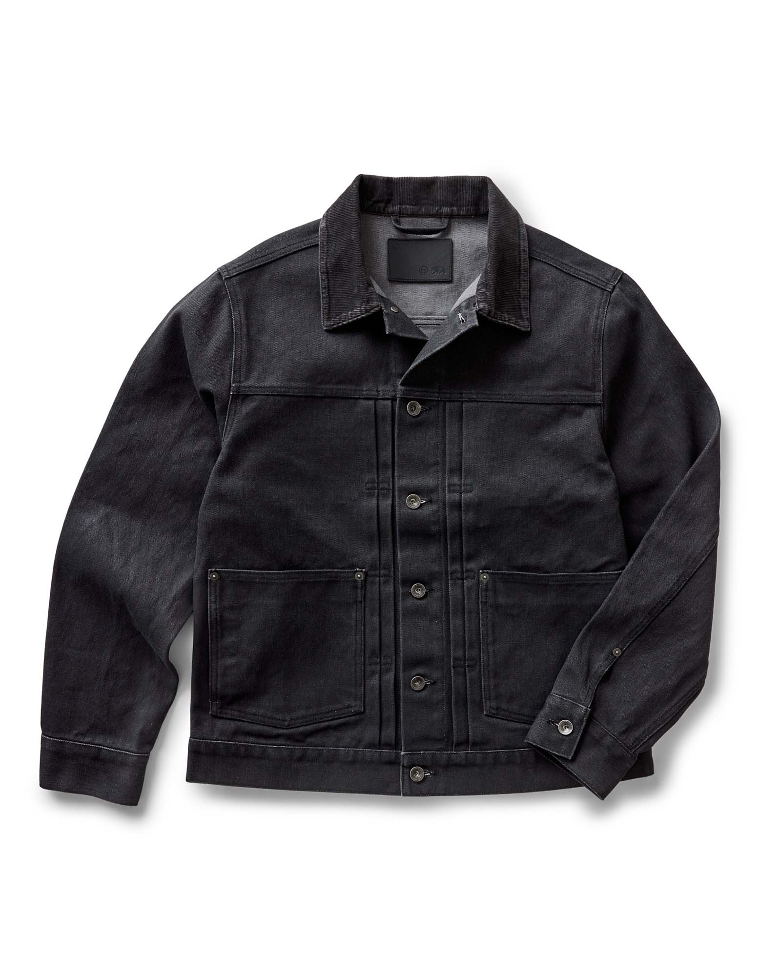 Men's Organic Cotton Ryder Jacket in Coal Chipped Canvas