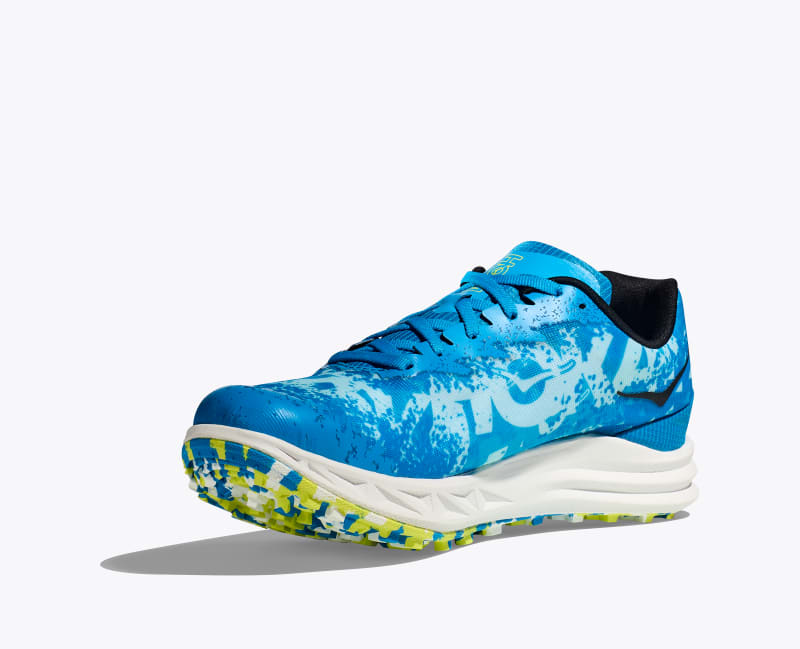 HOKA Crescendo XC Spikeless Shoes in Diva Blue/Evening Primrose